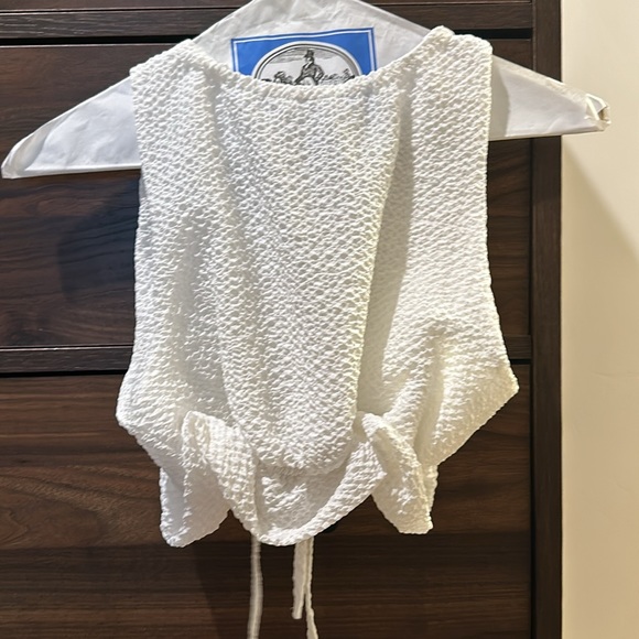 Crop tie front top - Picture 3 of 4